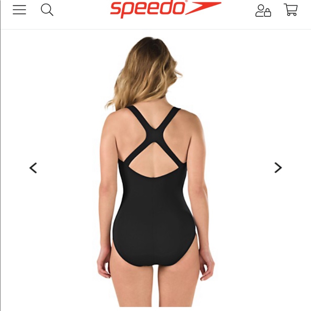 Speedo Women's Classic Black One Piece Swimsuit - Picture 2 of 7